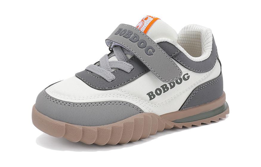 

Износостойкие противоударные детские повседневные кроссовки Kids' BOBDOG, экрю/серый