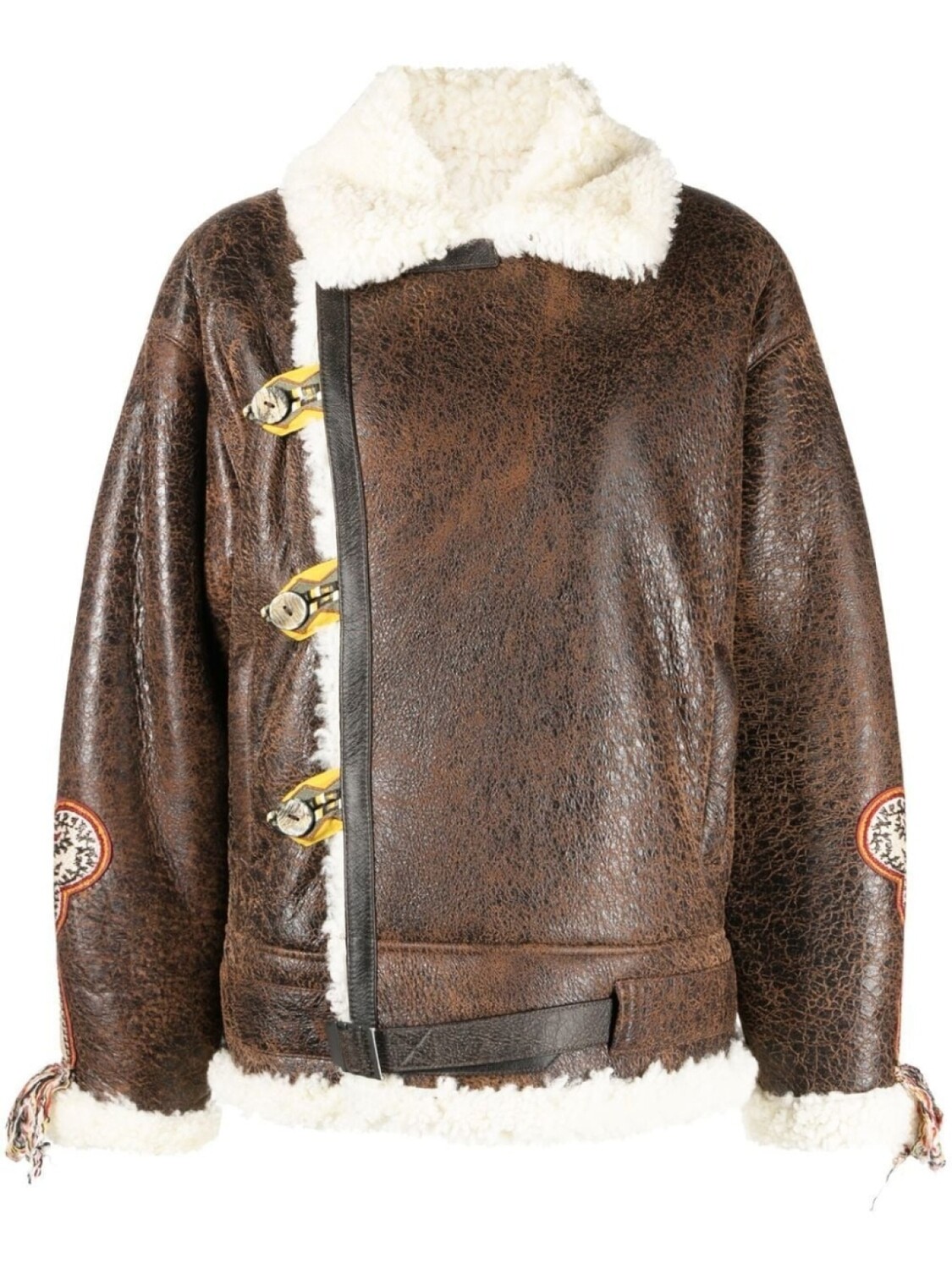 

ETRO куртка Gina из овчины с вышивкой, коричневый