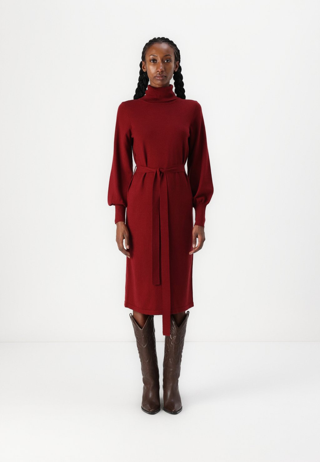 

Платье-джемпер VIAMANDA TURTLENECK DRESS VILA, бордовый