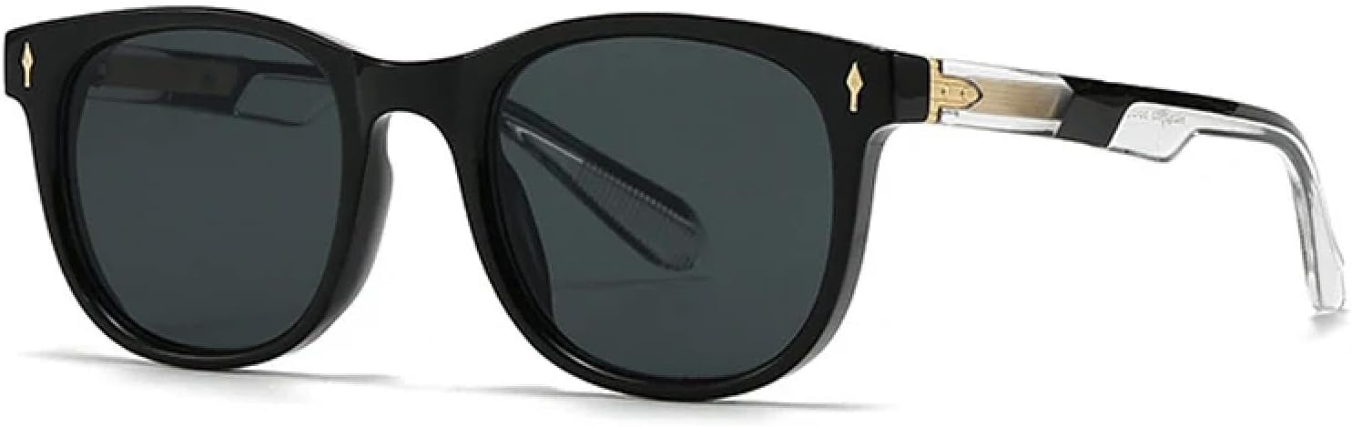 

Овальные солнцезащитные очки для женщин, солнцезащитные очки с заклепками для мужчин, синие солнцезащитные очки в стиле панк, солнцезащитные очки UV400 DSVIGF, Black Grey