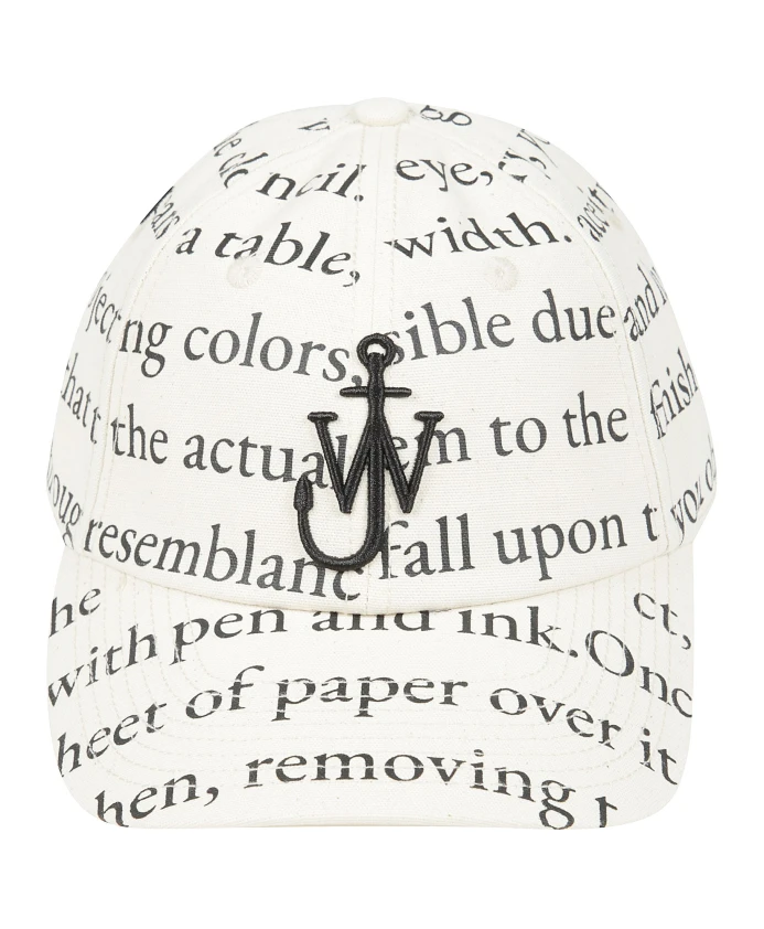 

Хлопковая бейсболка с вышитым логотипом Jw Anderson, белый