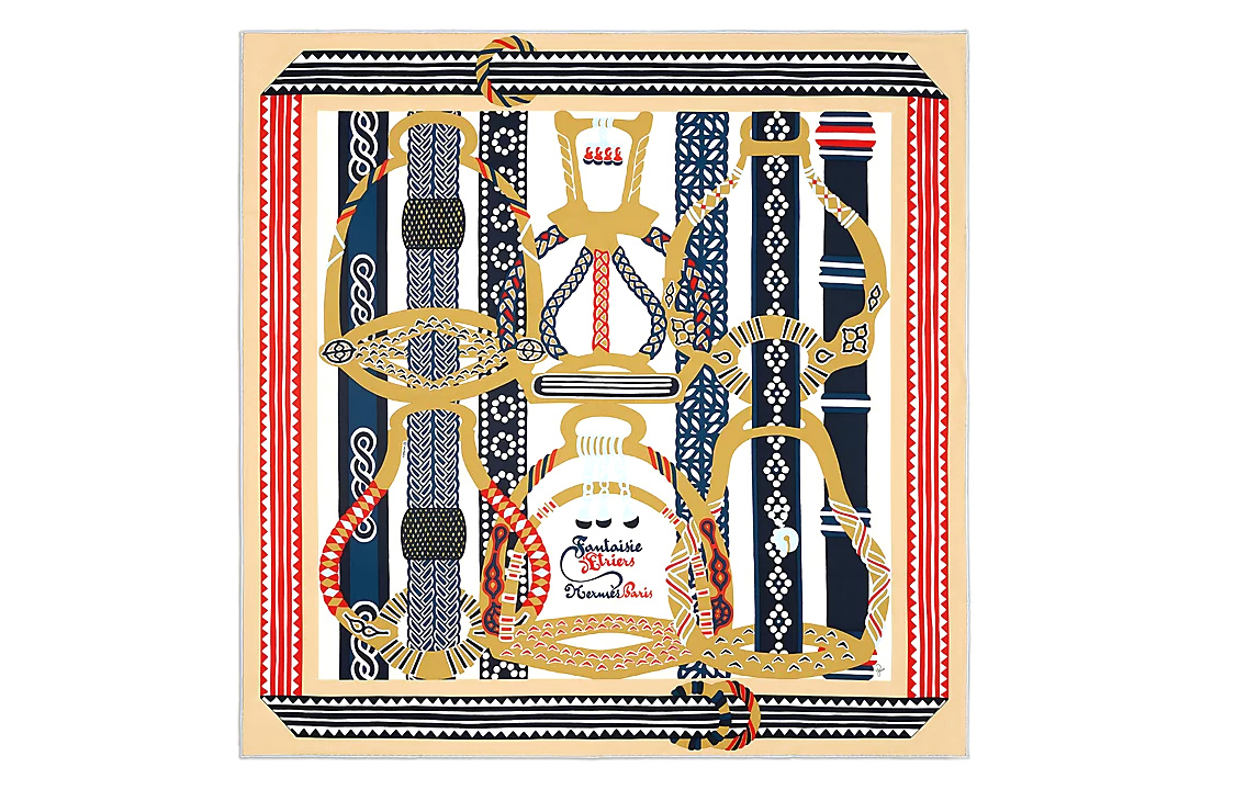 

HERMES Шелковый платок Carre для женщин, мультиколор