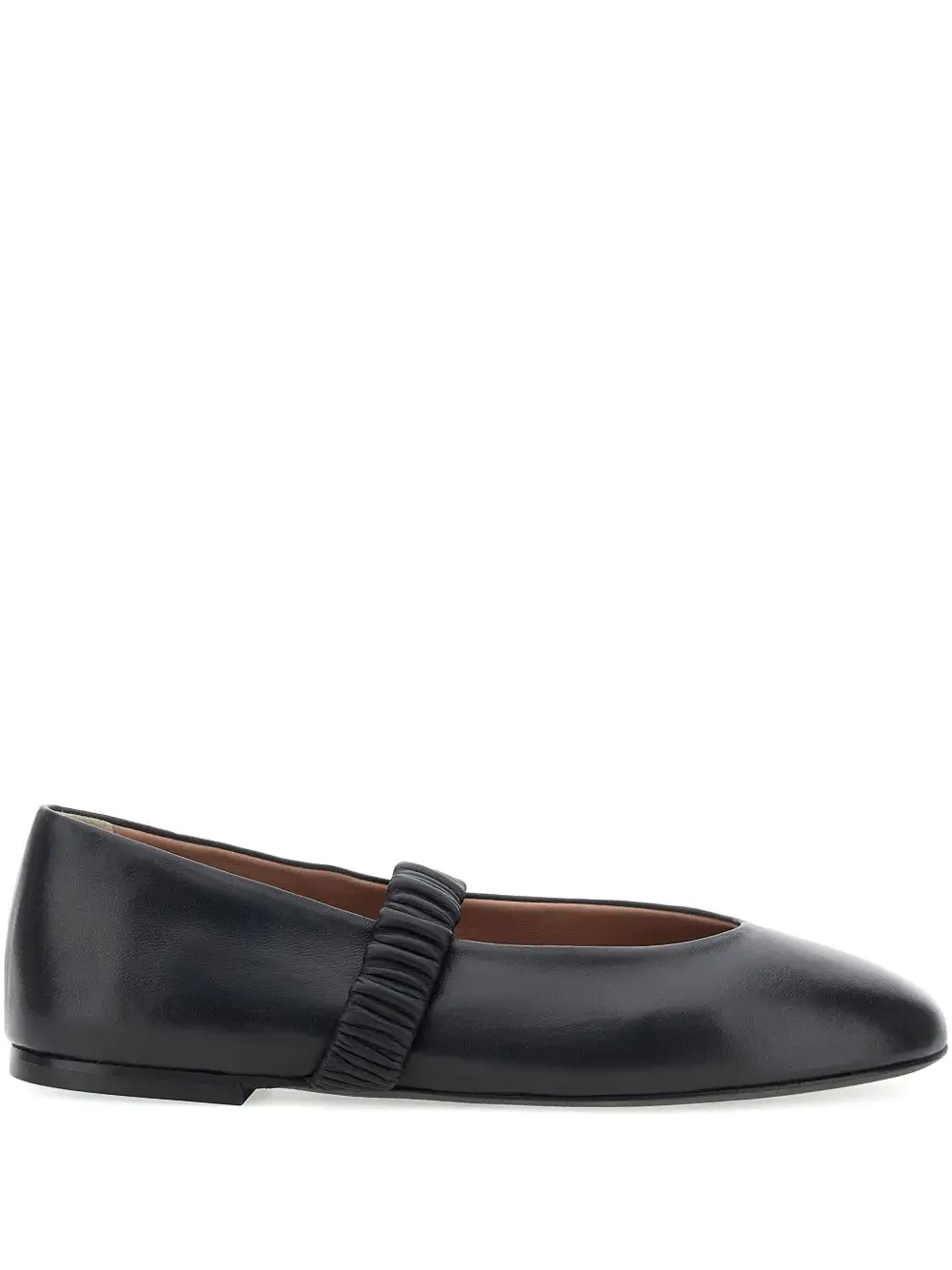 Балетки с плиссировкой Pollini, черный