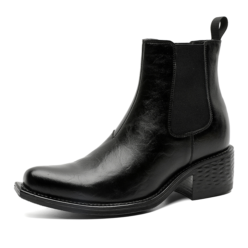 

JETRAM Невидимые высота 7 см челси ботинки мужские черные, цвет Black