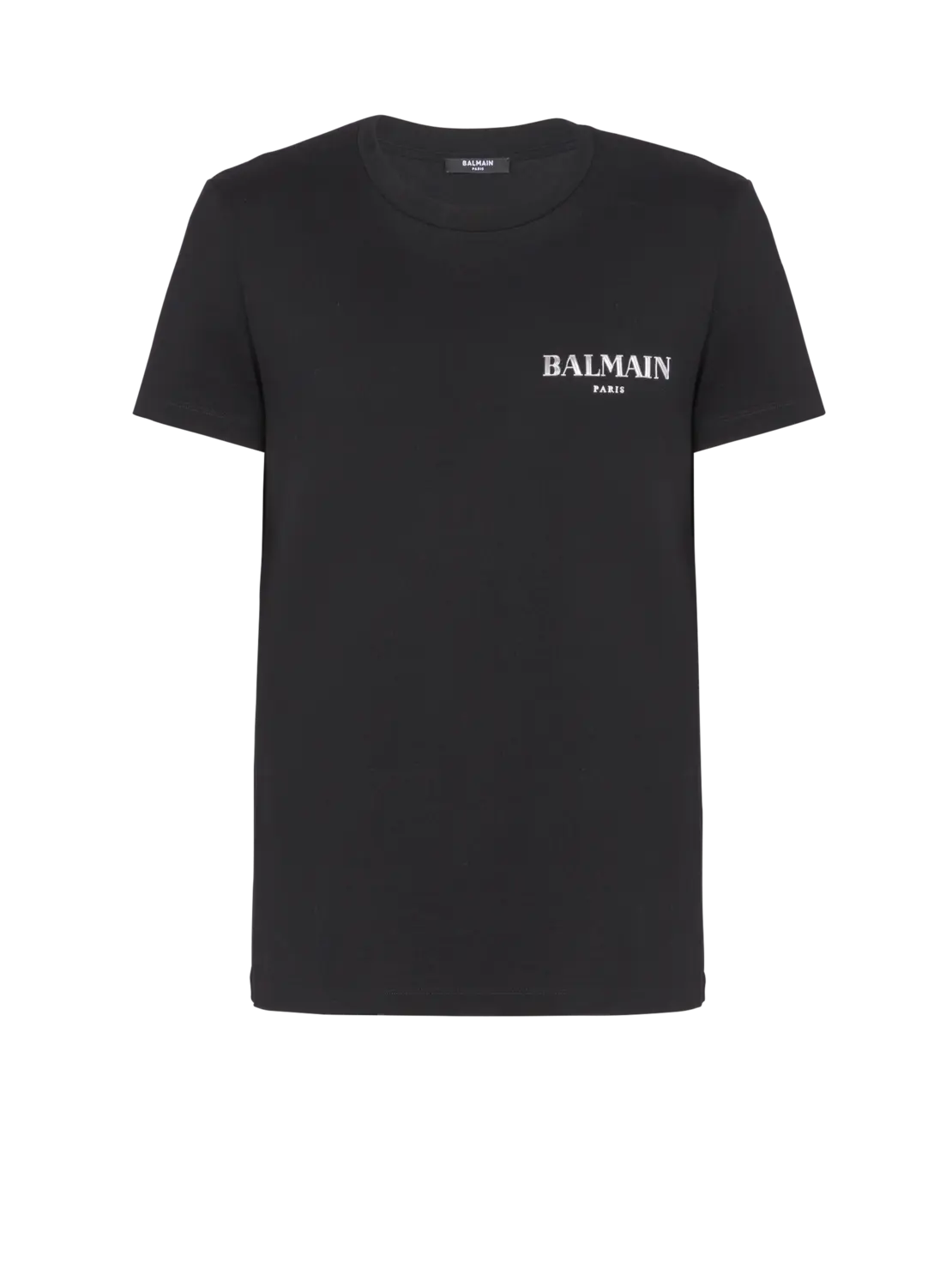 

Футболка с винтажным гелевым логотипом Balmain, черный
