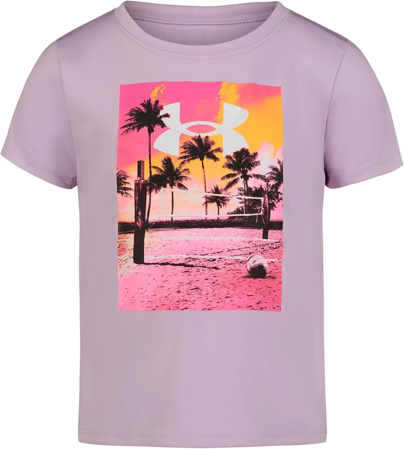 Футболка детская, легкая и дышащая Under Armour, Purple Ace Tropic