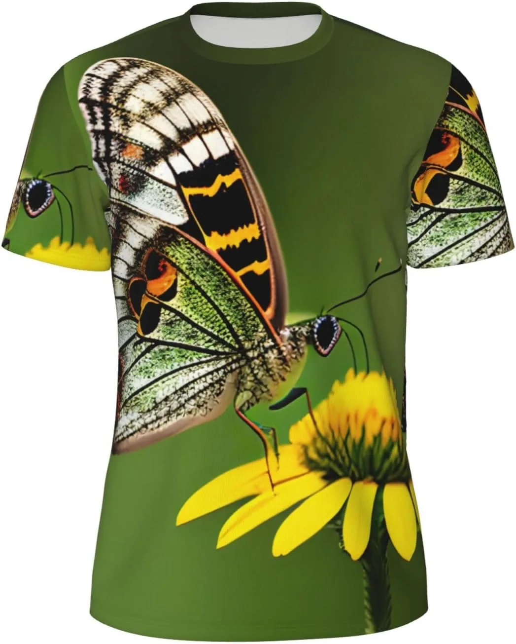 

Футболка мужская летняя с принтом бабочки, легкая и дышащая SDFHU