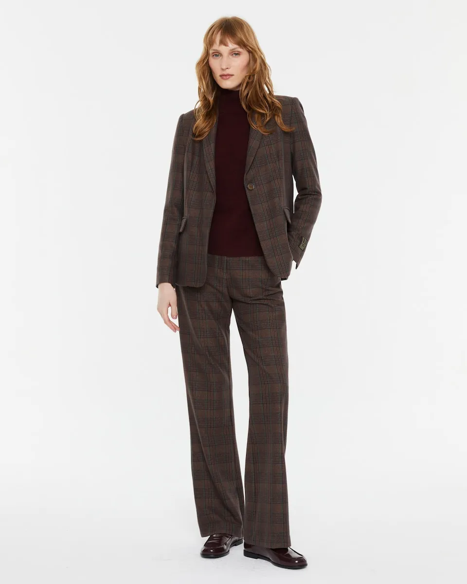 

Брюки-клеш с высокой посадкой и эластичной талией Andam, коричневый