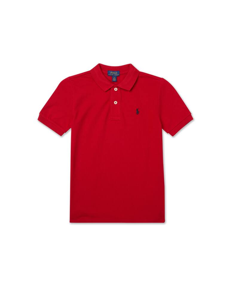 Трикотажная рубашка-поло с длинными рукавами - красная Polo Ralph Lauren, красный — фото 4