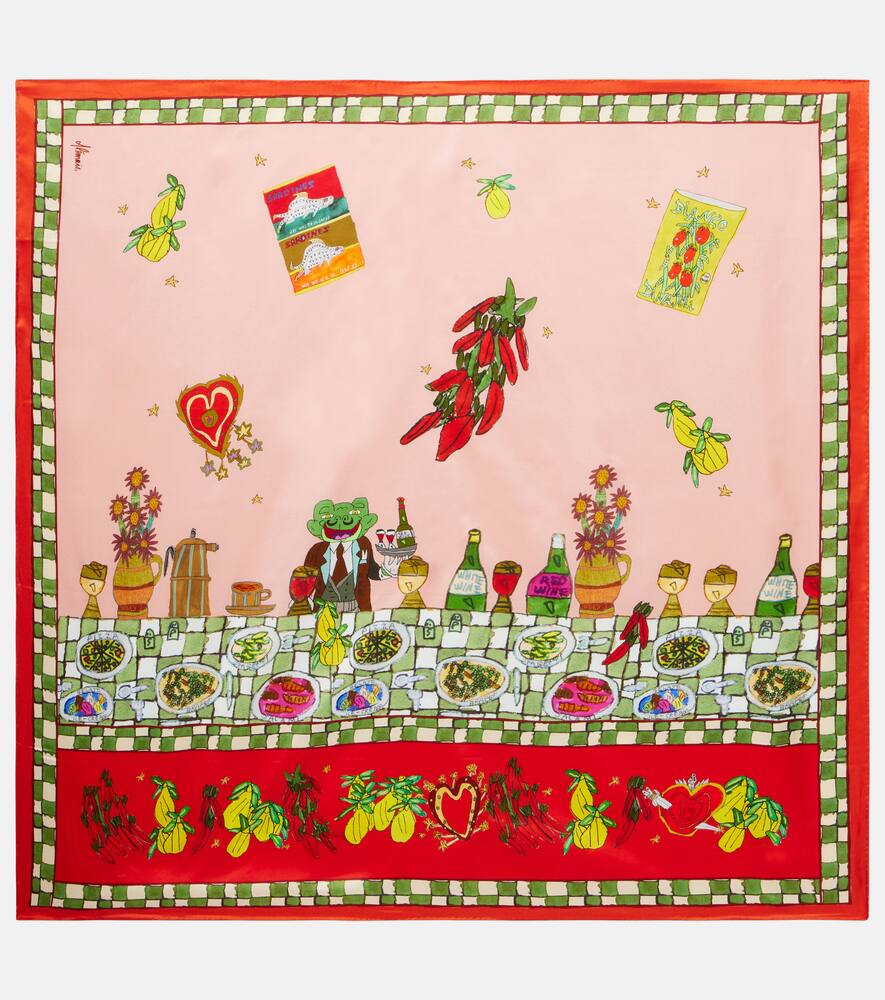 

Шёлковый платок Greg Sindel Contessa с принтом Alémais, Multi