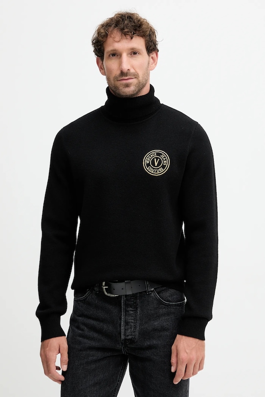 

Шерстяной свитер Versace Jeans Couture, черный