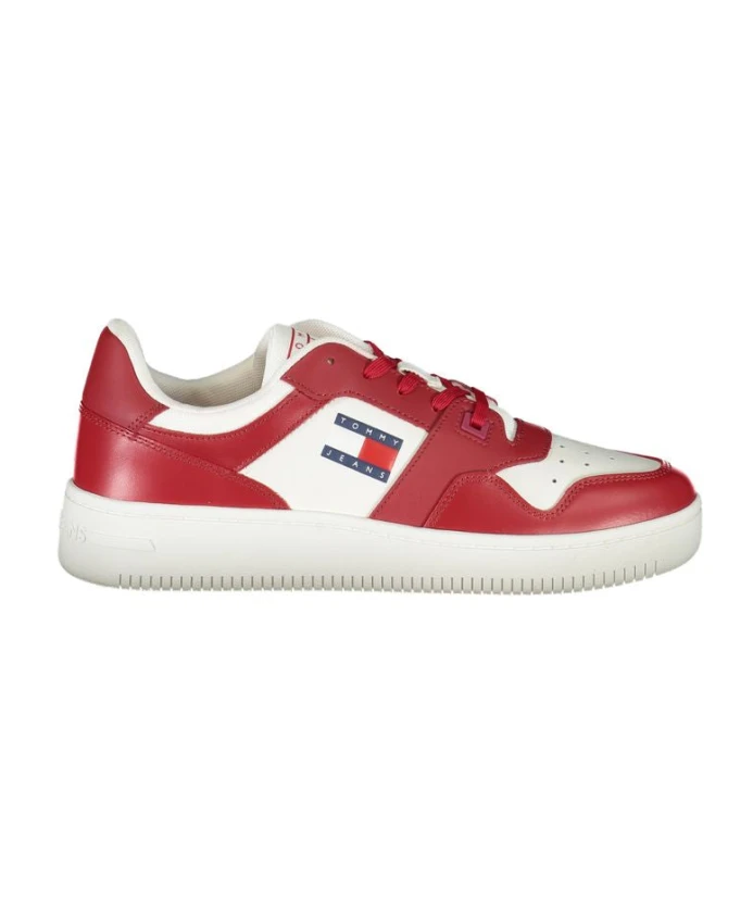 

Розовые кожаные мужские кроссовки Tommy Hilfiger, красный