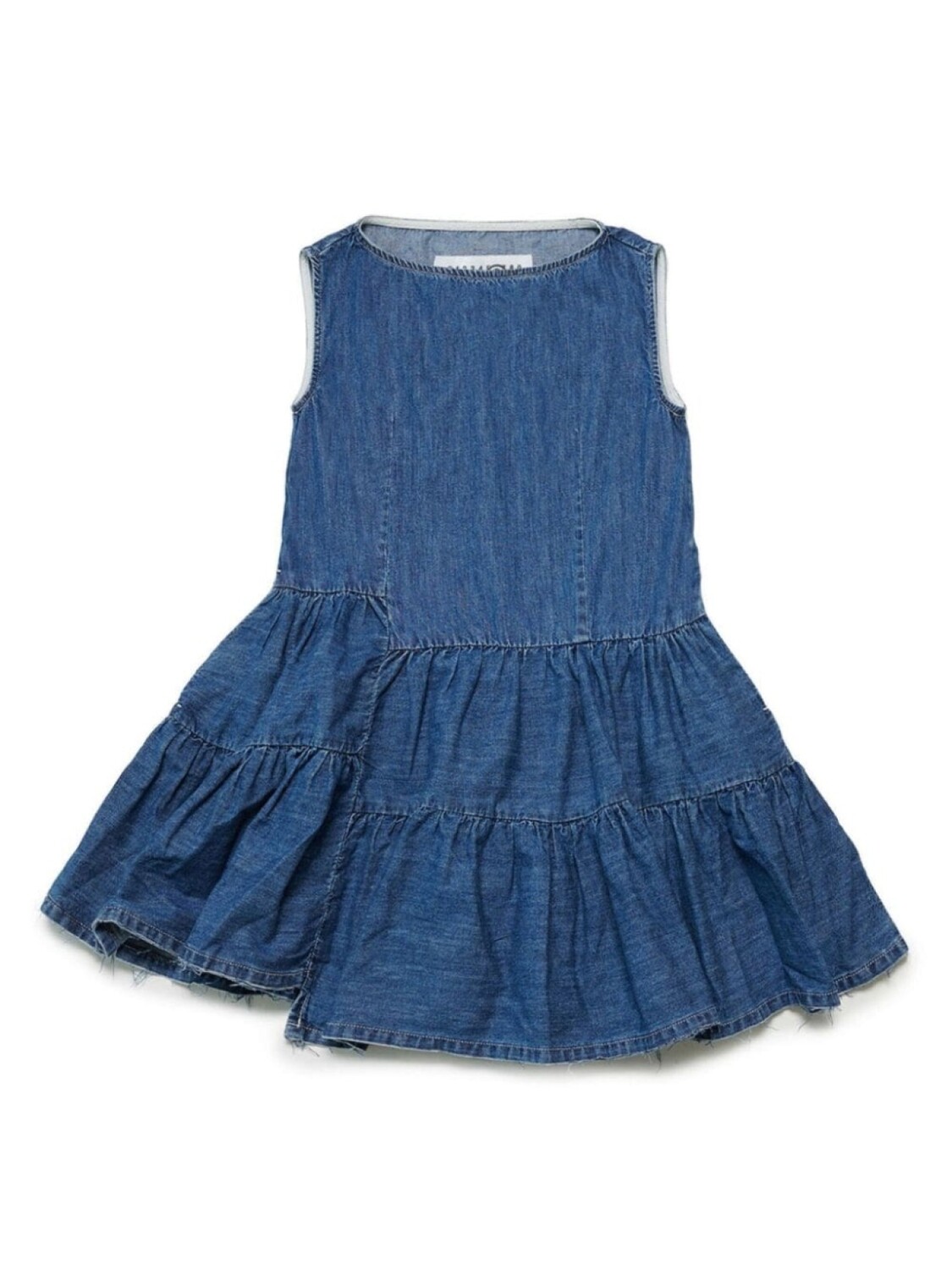 

MM6 Maison Margiela Kids джинсовое платье без рукавов, синий
