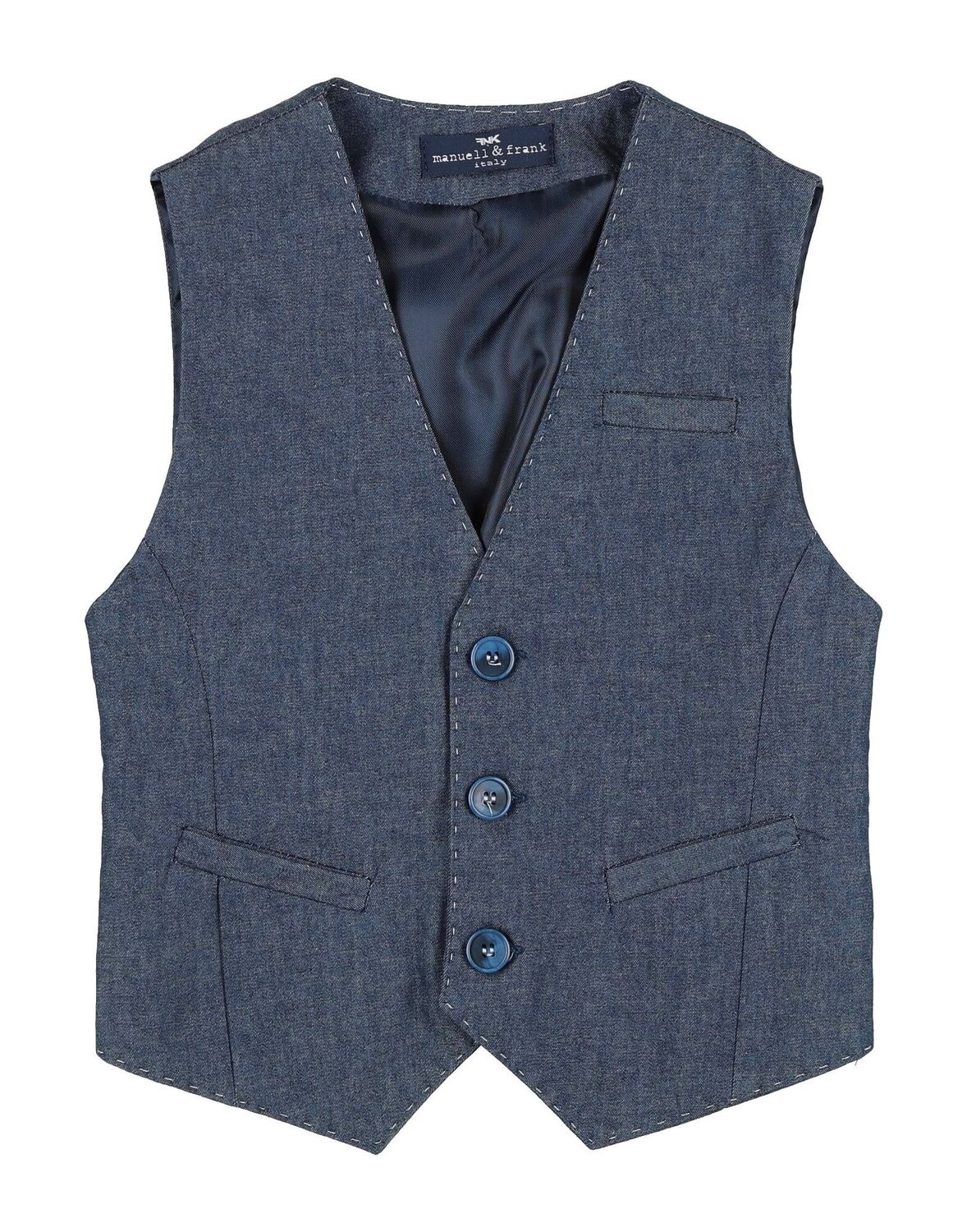 

Жилет для мальчиков Manuell & Frank, серо-синий