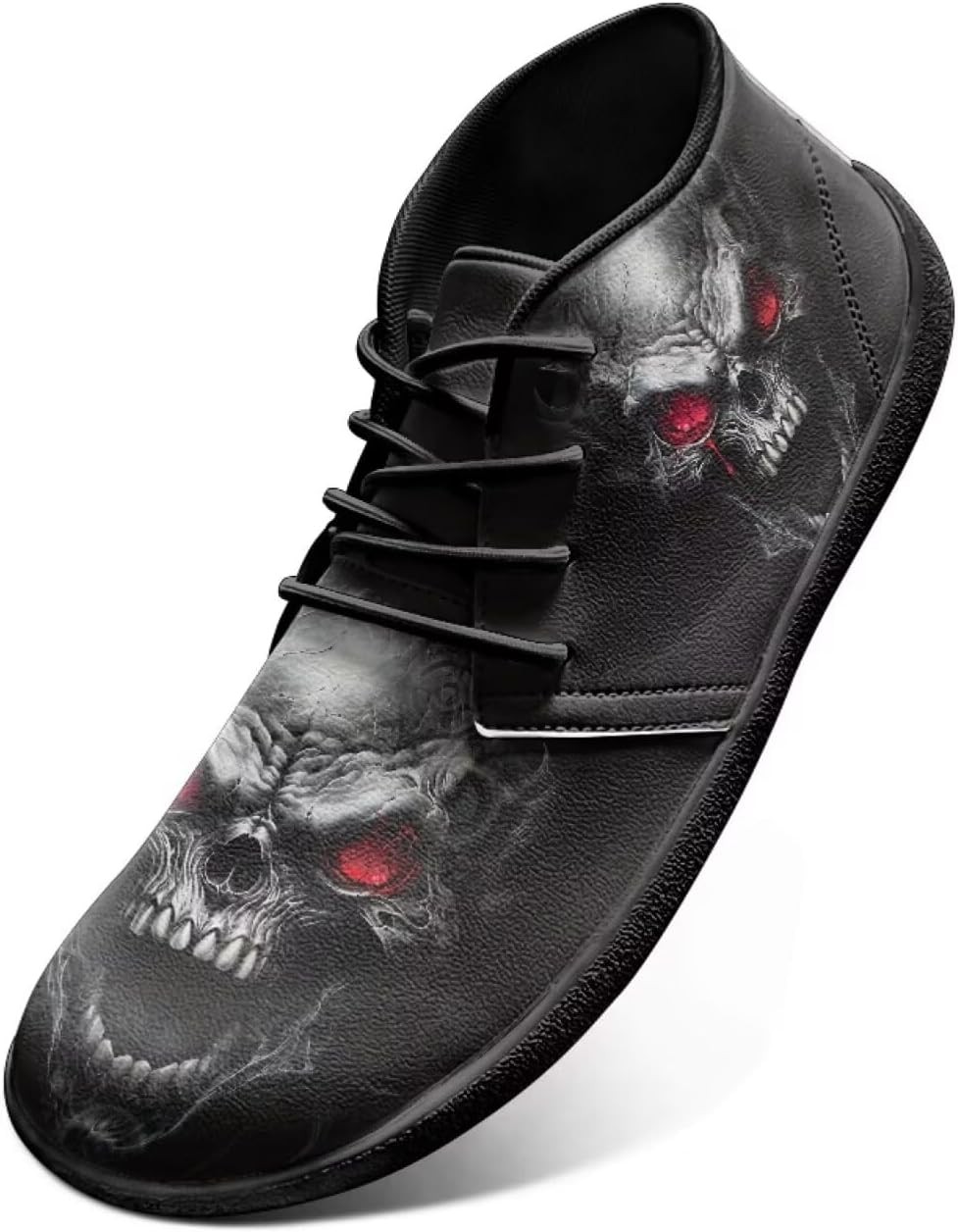 

Мужские готические кроссовки Jeiento с черепом, широким носком, модель Barefoot, с равной подошвой и повседневным стилем, Horror Skull