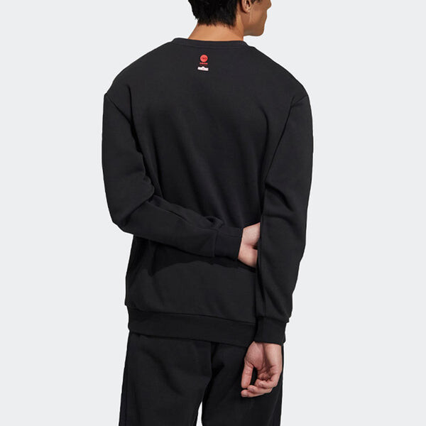 Толстовка adidas neo x SESAME STREET Crossover Contrasting Colors Pocket Sports Round Neck Pullover Black, черный — фото 3