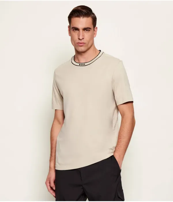Футболка 5 regular fit Boss Green, бежевый