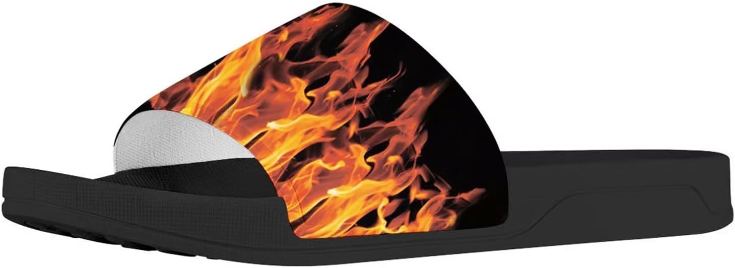 

Сланцы с принтом американского флага и лапы собаки Forchrinse для женщин и мужчин, легкие летние пляжные спортивные шлепки, Burning Fire