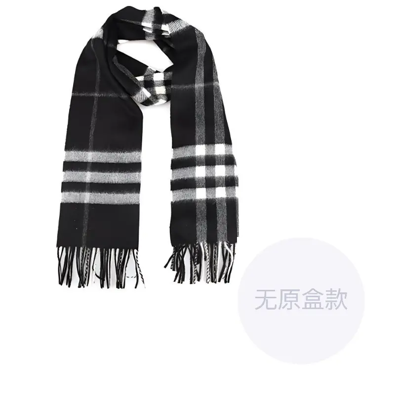 

Burberry Шарф с принтом и бахромой, Black