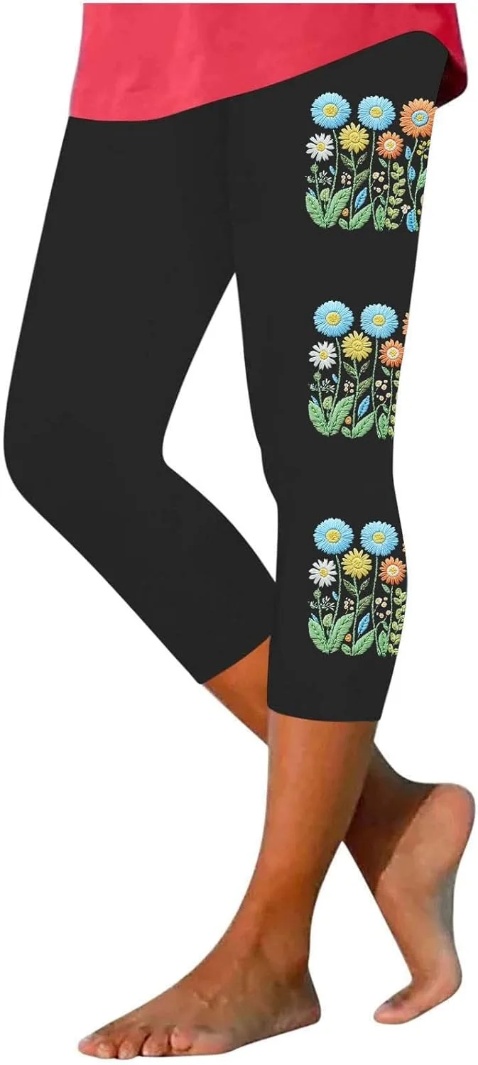 

Летние капри для тренировок до колена для женщин