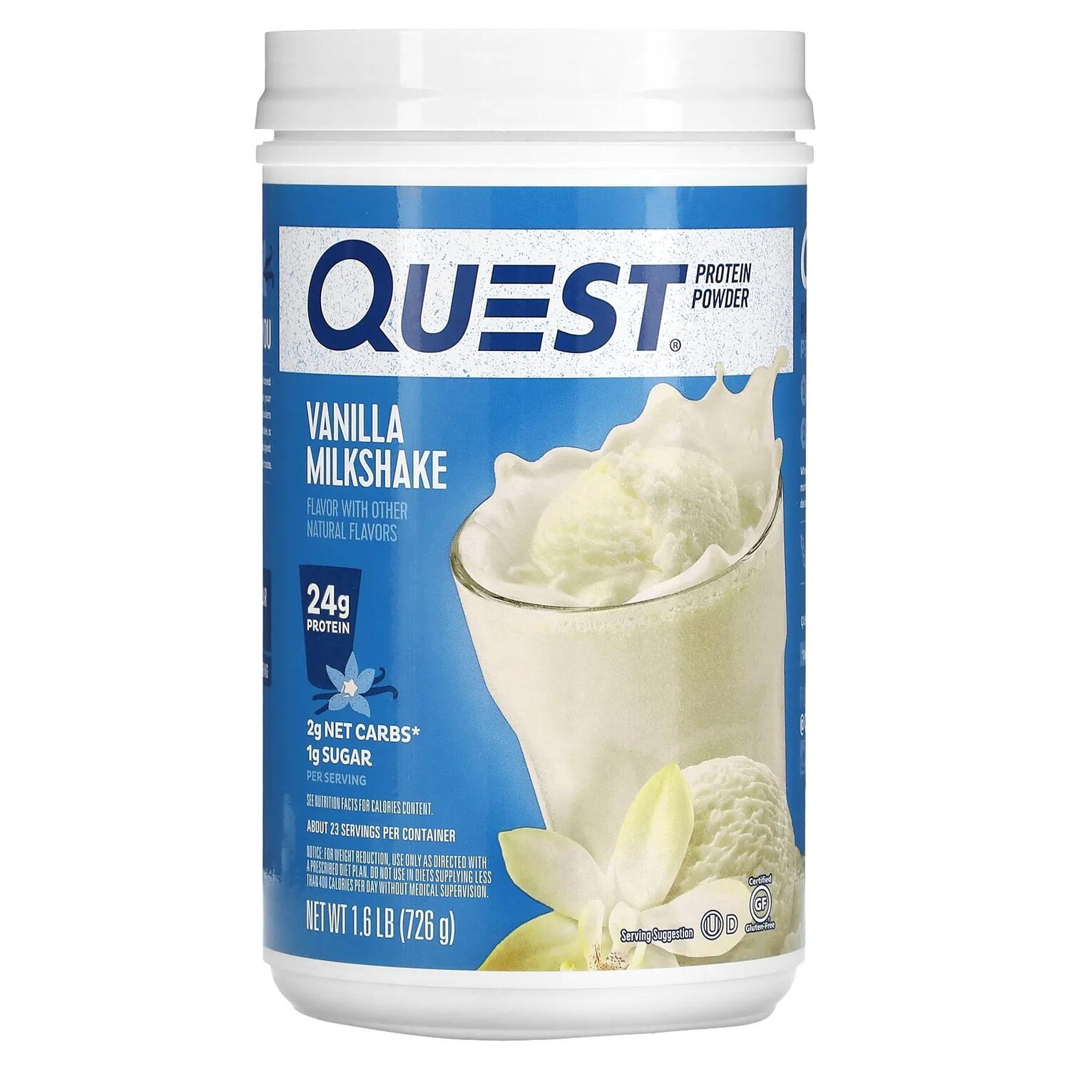 

Quest Nutrition Protein Powder Vanilla Milkshake 1.6 lb (726 g)