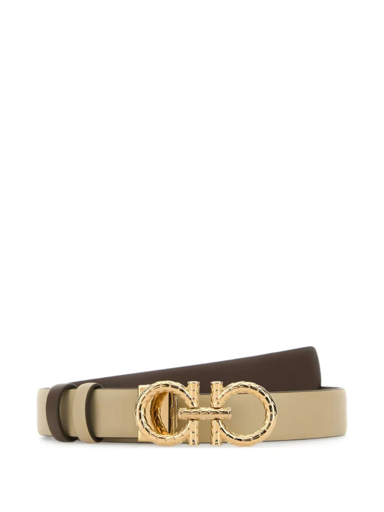 

Кожаный двусторонний ремень Ferragamo, нейтральный