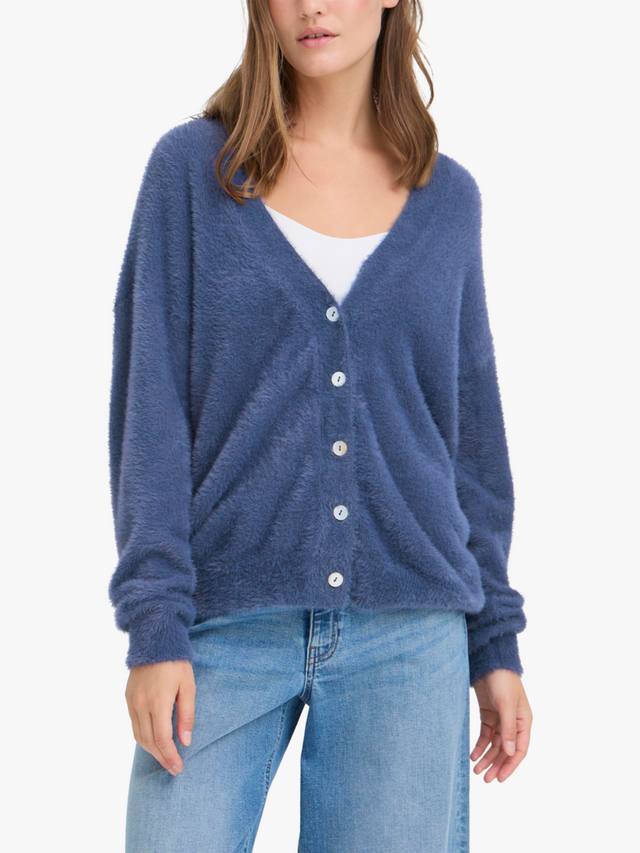 

Кардиган Brula с длинными рукавами и V-образным вырезом ICHI, Navy Peony