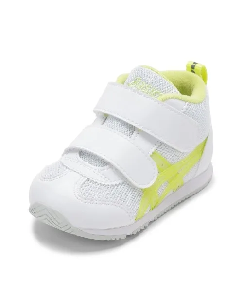 Детские кроссовки с антибактериальной стелькой Idaho Baby Mid T ASICS бело-желтые — фото 4