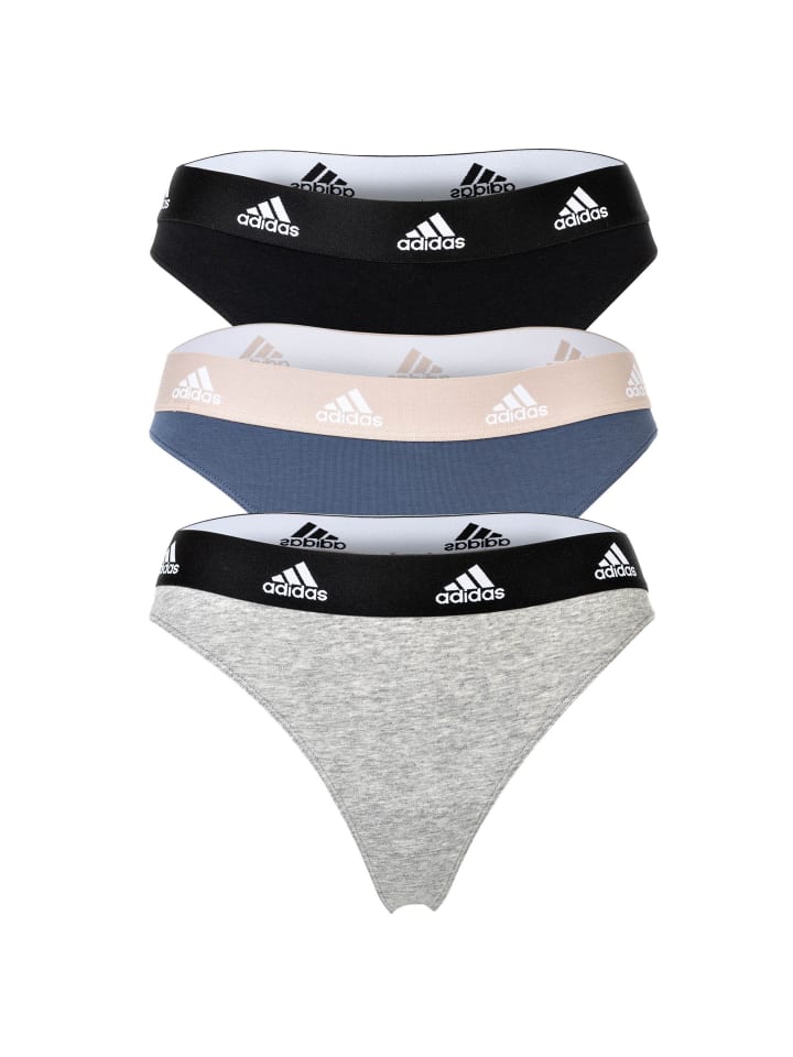 

Стринги adidas String 3er Pack, цвет Schwarz/Grau/Blau