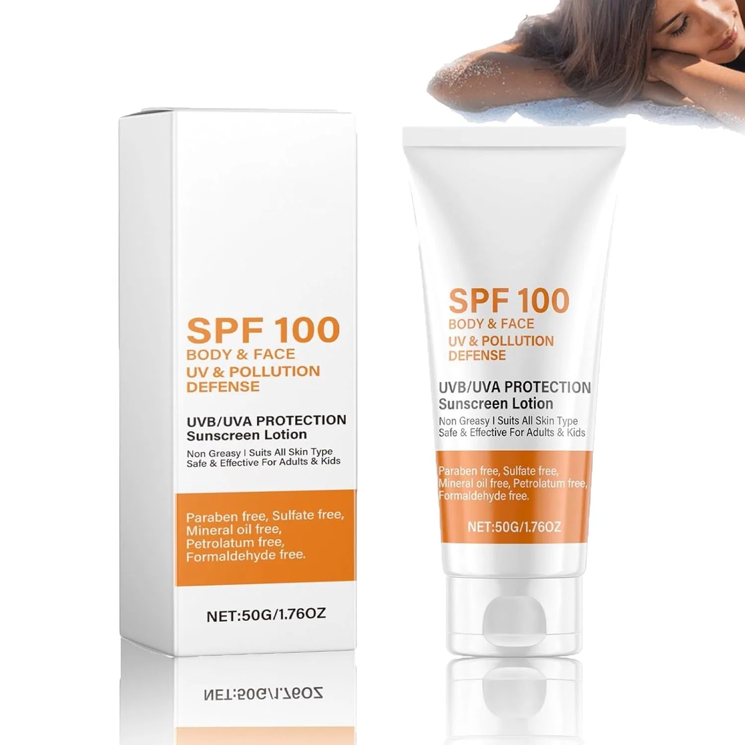 Солнцезащитный крем для лица и тела SPF 100, 50 г Generisch, 1 Piece.