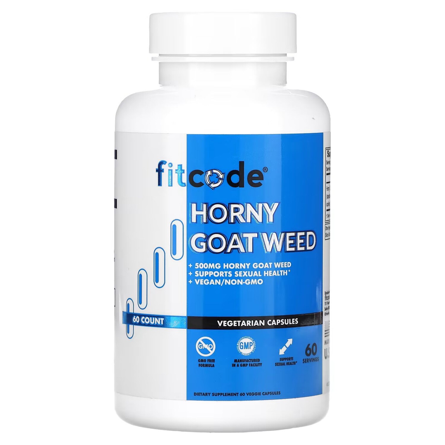 

Horny Goat Weed, 500 мг, 60 растительных капсул Fitcode