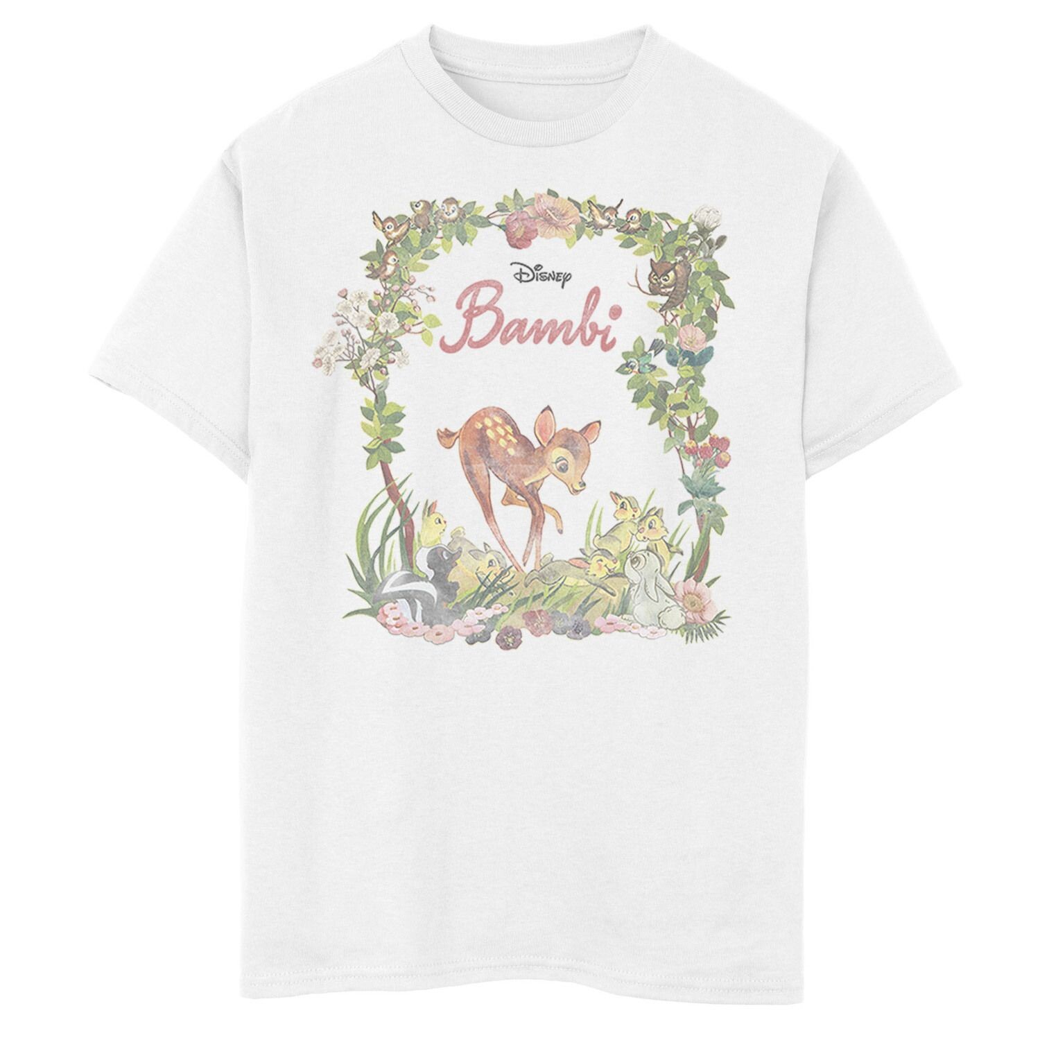 

Футболка Disney's Bambi для мальчиков 8–20 с цветочным портретом и рисунком Disney