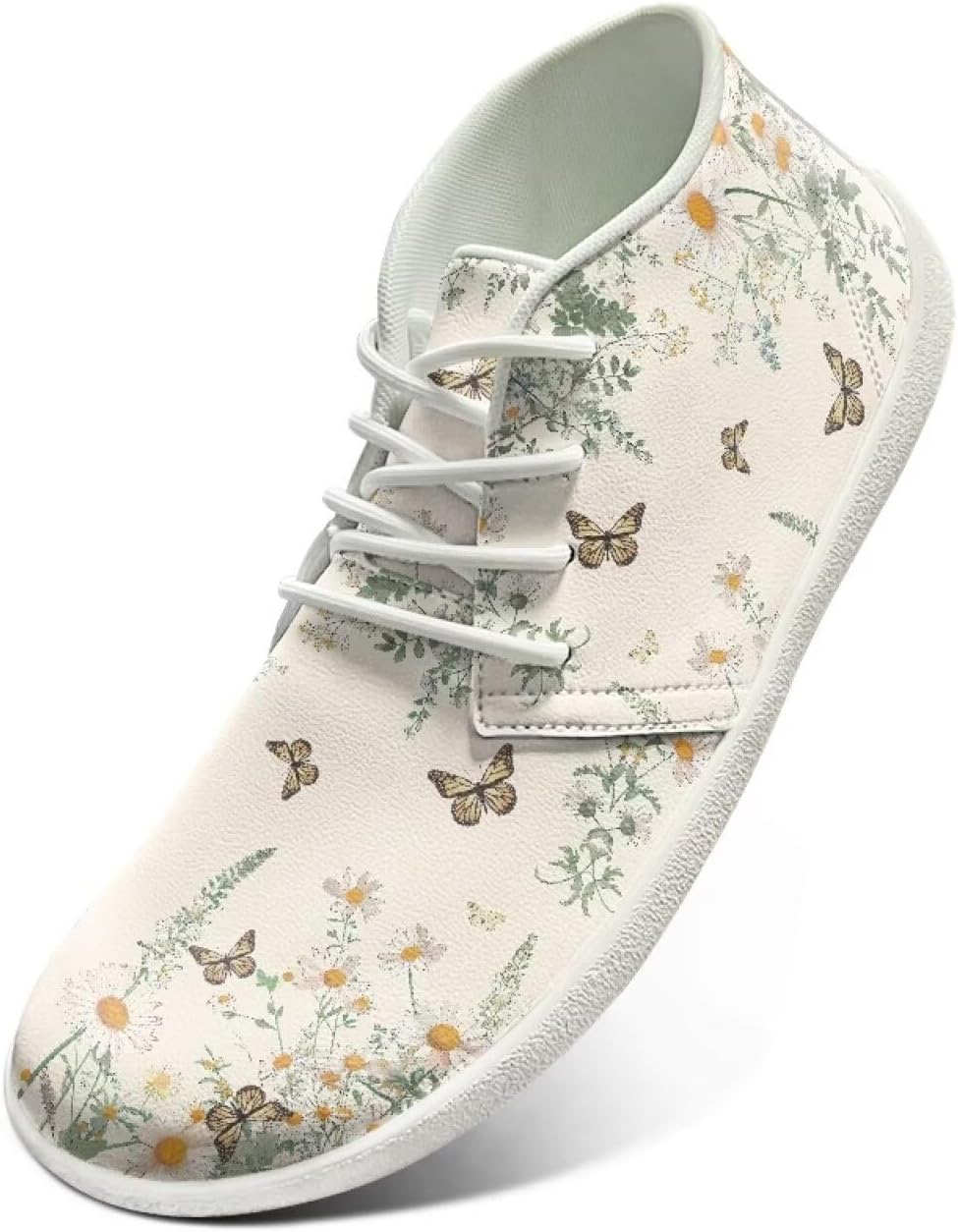 

Кроссовки для женщин и мужчин, кроссовки для скейтборда, водонепроницаемые повседневные обувь Yreiwoby, Butterfly Floral