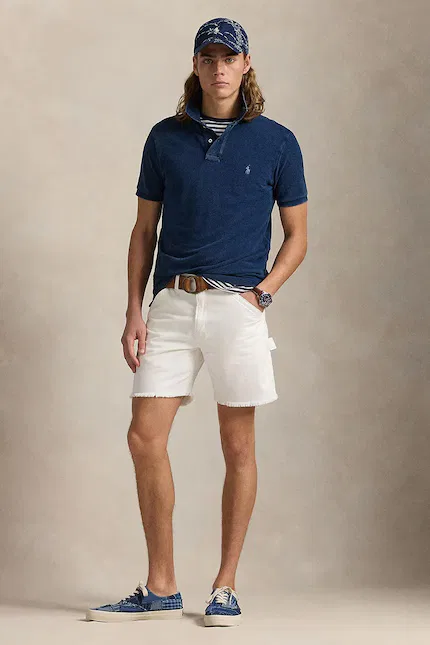 Поло хлопок Polo Polo Ralph Lauren, синий — фото 3