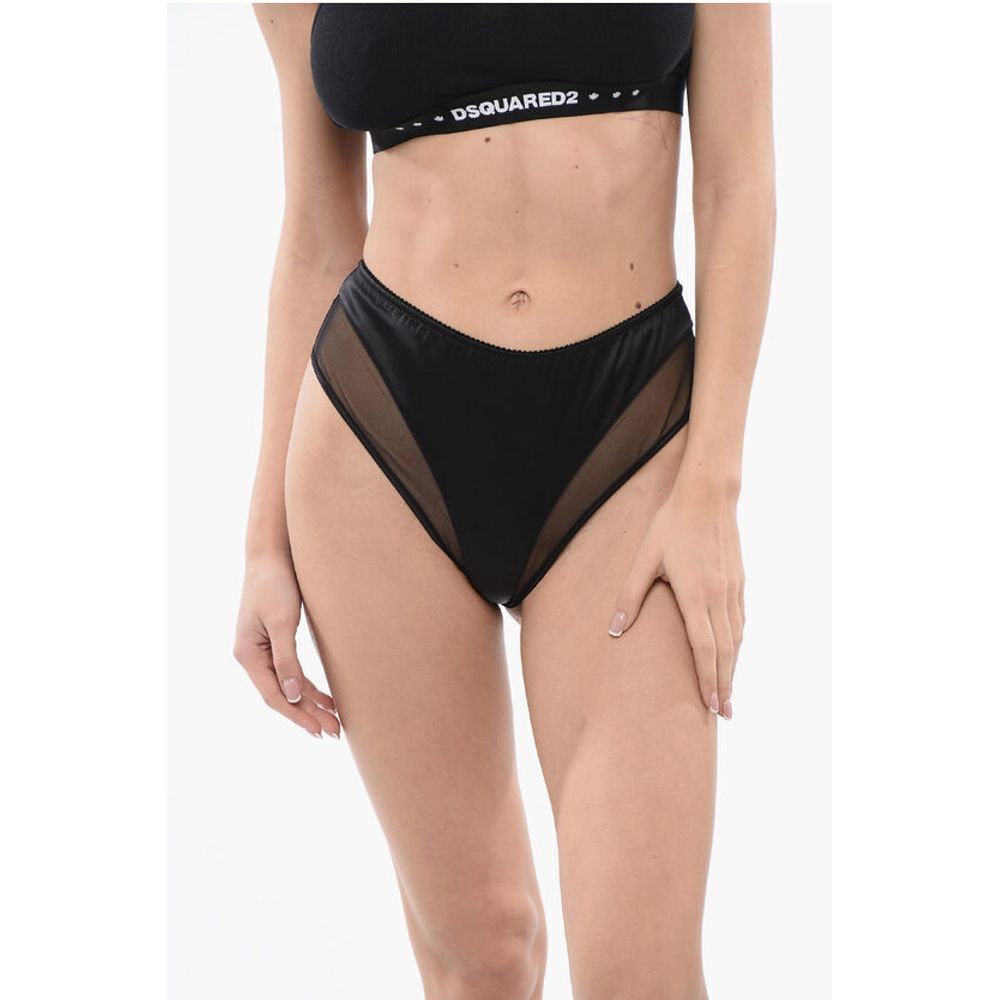 

Шелковая комбинация с прозрачной отделкой Dolce & Gabbana, Black