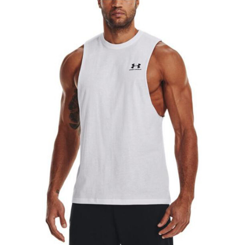 Спортивный майка мужская белый Under Armour, белый — фото 3