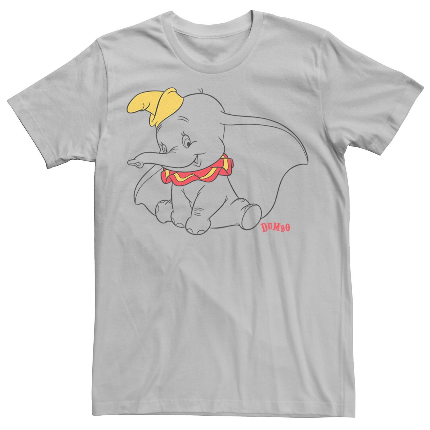 

Мужская футболка с логотипом Dumbo Outline Disney, серебристый