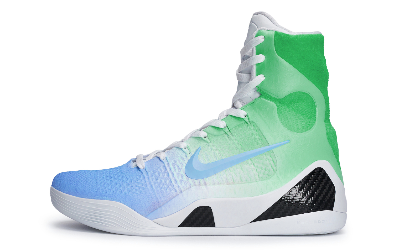 Кроссовки Nike Kobe 9 противоскользящие высокие баскетбольные унисекс белый черный синий зеленый — фото 3