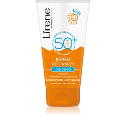 

Солнцезащитный детский крем для лица Spf 50 50 мл - высокая степень защиты для детской кожи Lirene