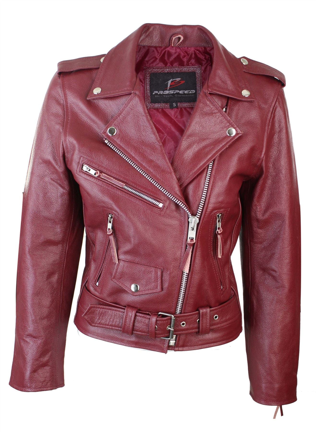 

Короткая байкерская куртка Brando TruClothing, цвет burgundy