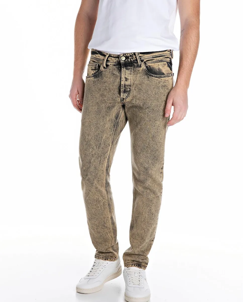 

Мужские джинсы классического кроя с пятью карманами Replay, желтый