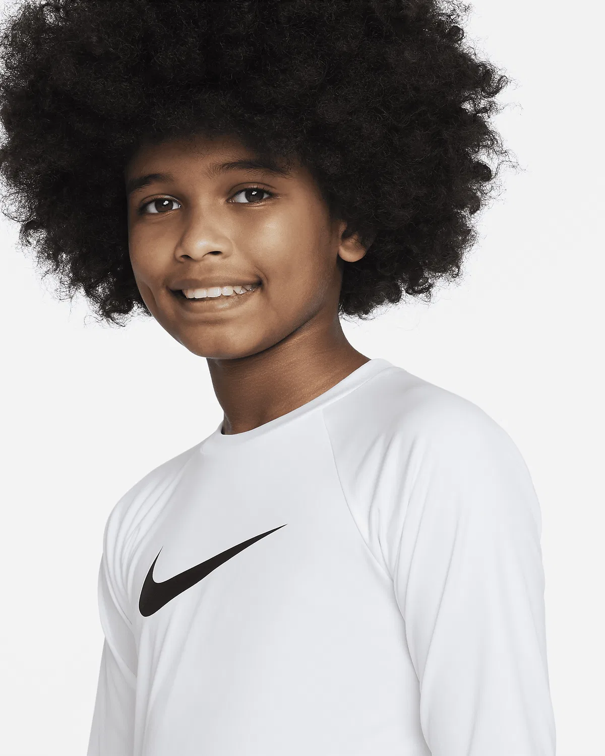 Детская футболка Nike Swim Hydroguard Essential Dri-FIT UV с коротким рукавом, White — фото 3