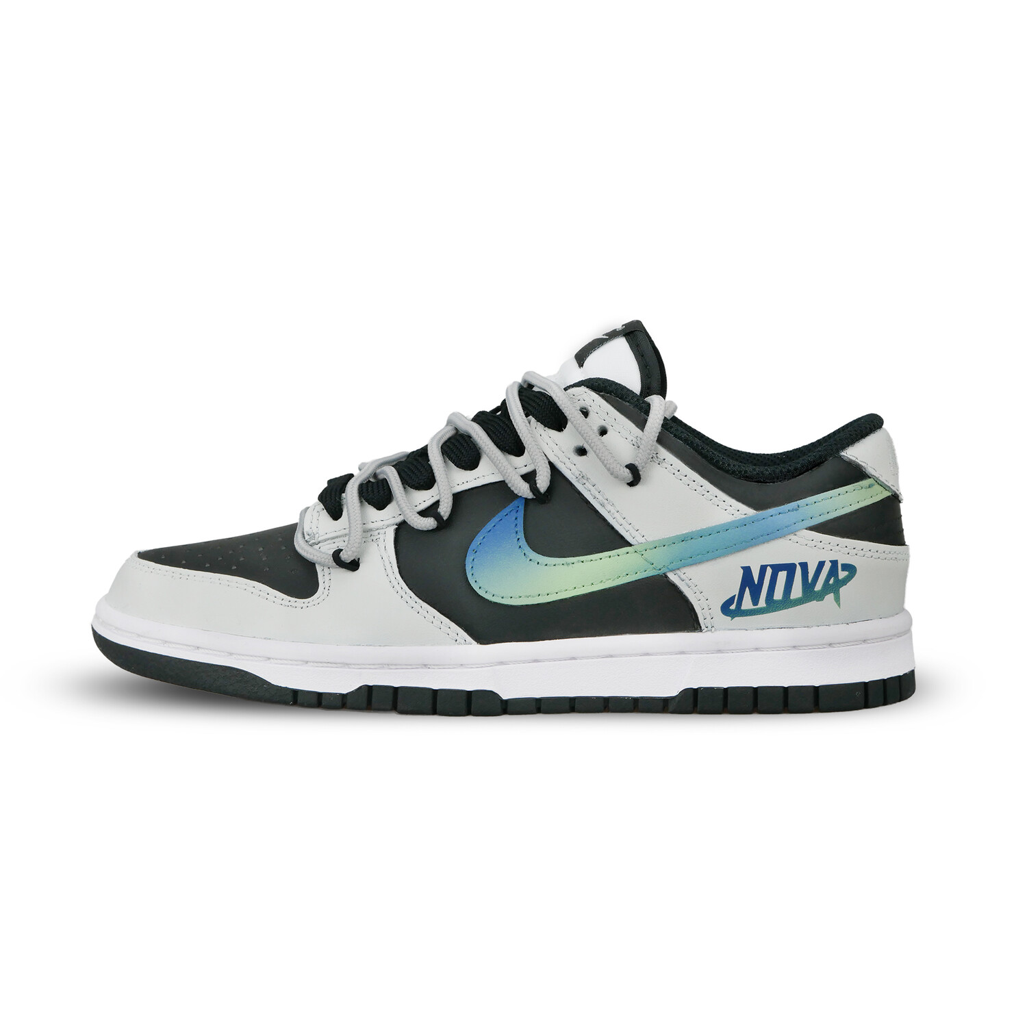 

Кроссовки Nike Dunk Skateboarding Shoes Unisex Low-top Blue/black/gray, серый/черный