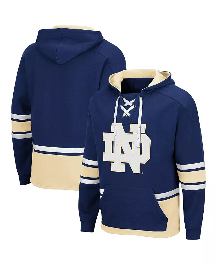 

Мужская толстовка с капюшоном Notre Dame Fighting Irish Lace Up 3.0 на шнуровке Colosseum, синий