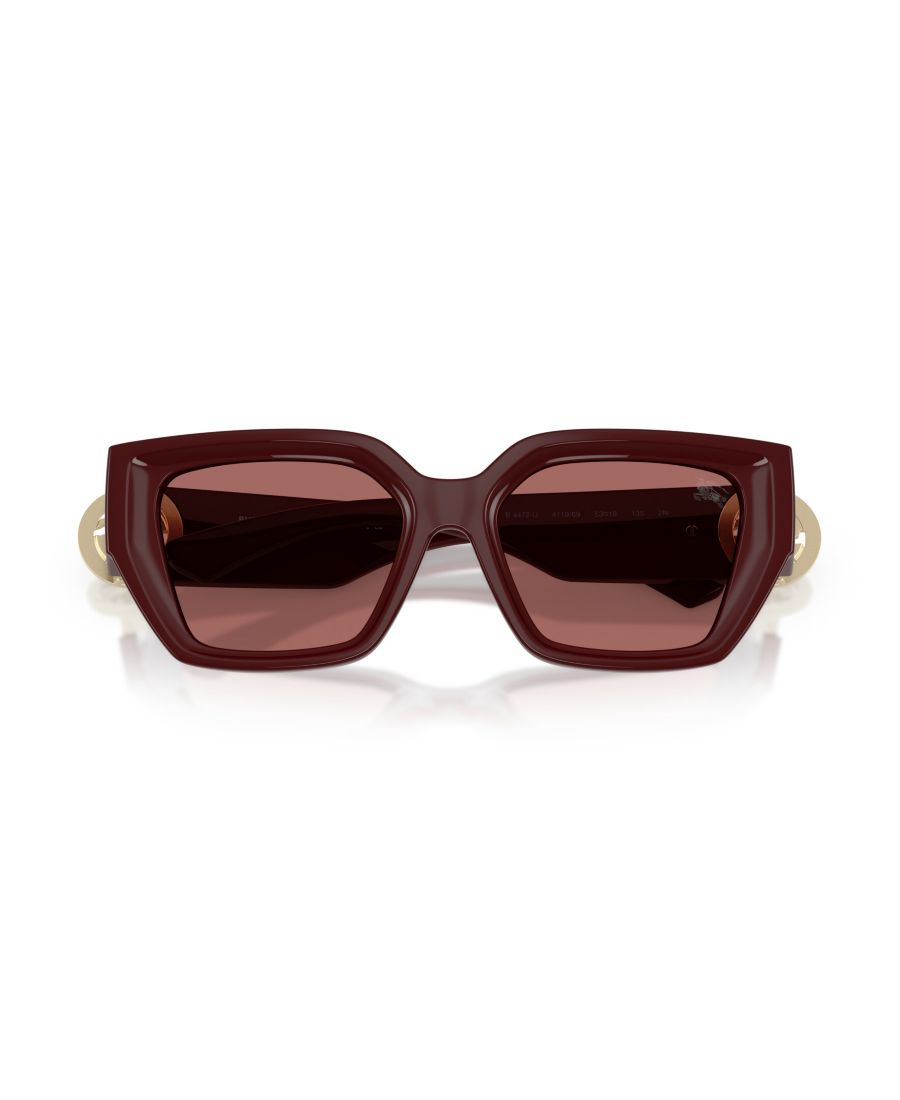 Женские квадратные солнцезащитные очки, BE4472U Burberry, Bordeaux — фото 3