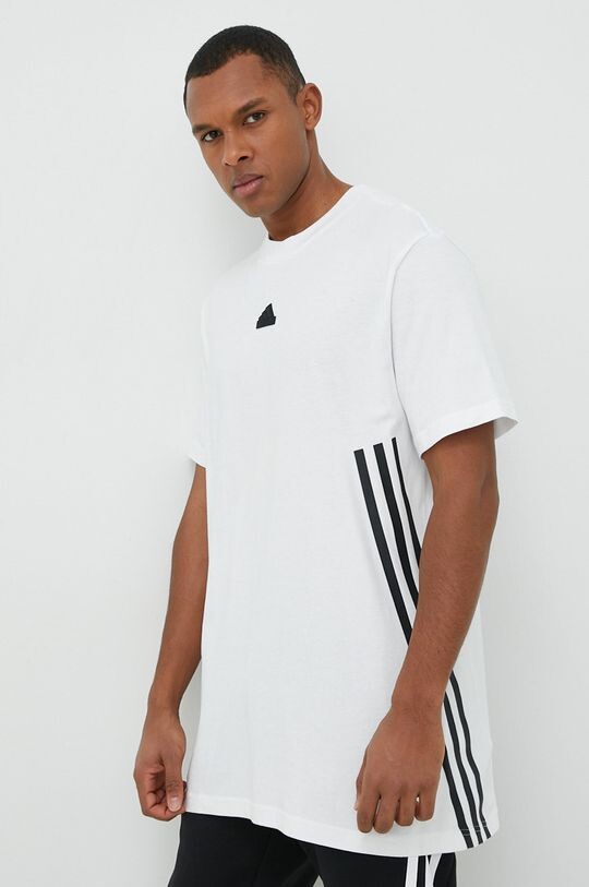 

Хлопковая футболка adidas, белый