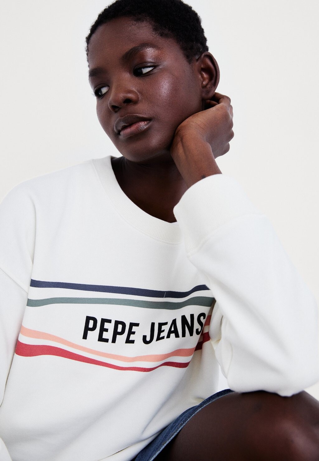 

Толстовка с капюшоном EDELINE Pepe Jeans, кремовый