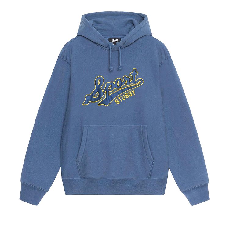 

Худи Stussy Satin Patch Oversized Hoodie 'Blue', синий