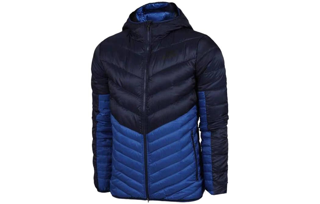 

Мужской пуховик Nike, цвет Blue with Black Lettering