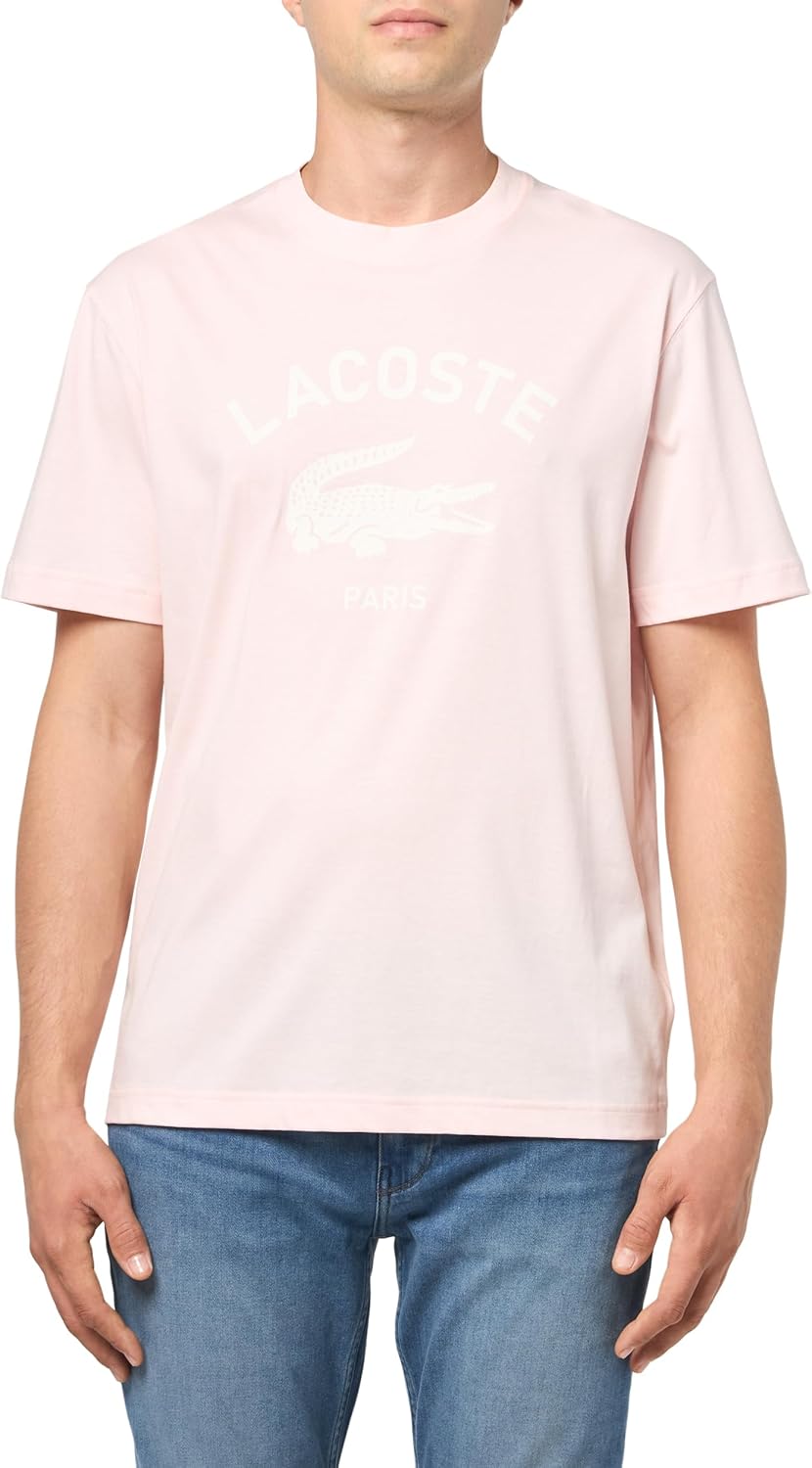 

Мужская футболка Lacoste с круглым вырезом и коротким рукавом, классического кроя с графическим принтом, Flamingo Branding, Розовый, Мужская футболка Lacoste с круглым вырезом и коротким рукавом, классического кроя с графическим принтом, Flamingo Branding